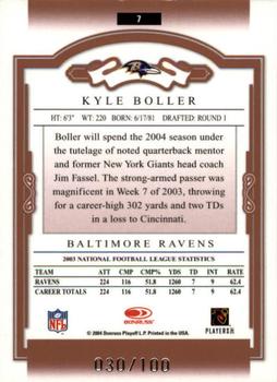 2004 Donruss Classics - Timeless Tributes Red #7 Kyle Boller Back