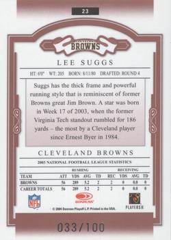 2004 Donruss Classics - Timeless Tributes Red #23 Lee Suggs Back