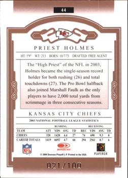 2004 Donruss Classics - Timeless Tributes Red #44 Priest Holmes Back