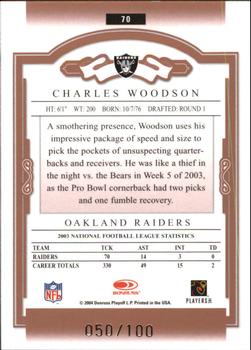 2004 Donruss Classics - Timeless Tributes Red #70 Charles Woodson Back