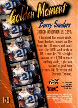 1996 Stadium Club #179 Barry Sanders Back