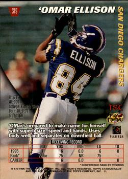 1996 Stadium Club #315 Omar Ellison Back