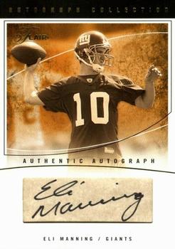 2004 Flair - Autograph Collection Gold Parchment #AC-EM Eli Manning Front