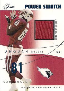 2004 Flair - Power Swatch Blue #PS-AB Anquan Boldin Front