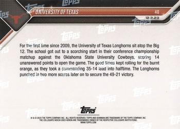 2023 Bowman U Now #40 University of Texas Back