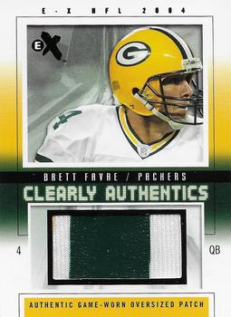 2004 Fleer E-X - Clearly Authentics Oversized Patch Bronze #CA-BF Brett Favre Front