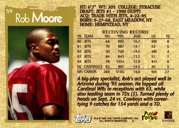 1996 Topps #59 Rob Moore Back