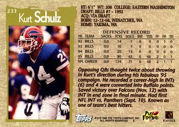1996 Topps #233 Kurt Schulz Back