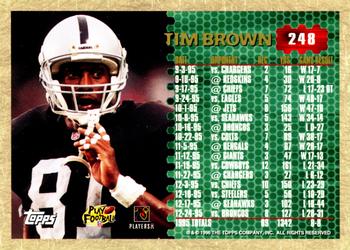 1996 Topps #248 Tim Brown Back