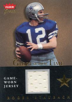 2004 Fleer Greats of the Game - Glory of Their Time Game Used Gold #GT-RS Roger Staubach Front