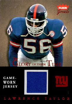 2004 Fleer Greats of the Game - Glory of Their Time Game Used Red #GT-LT Lawrence Taylor Front