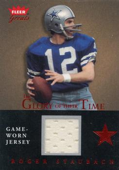 2004 Fleer Greats of the Game - Glory of Their Time Game Used Red #GT-RS Roger Staubach Front
