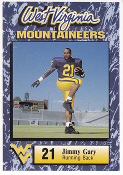 1993 West Virginia Mountaineers Big East Champions #14 Jimmy Gary Front