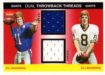 2004 Fleer Tradition - Rookie Throwback Threads Dual Jerseys #TTD-EM/EM Eli Manning Front