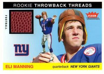 2004 Fleer Tradition - Rookie Throwback Threads Footballs #TT-EM Eli Manning Front