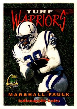 1996 Topps - Turf Warriors #TW15 Marshall Faulk Front