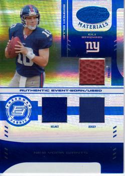 2004 Leaf Certified Materials - Mirror Blue Materials #225 Eli Manning Front