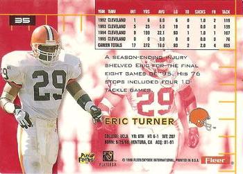 1996 Ultra #35 Eric Turner Back