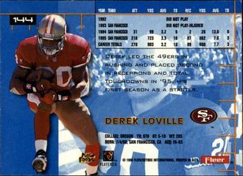 1996 Ultra #144 Derek Loville Back