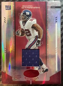 2004 Leaf Certified Materials - Mirror Red Materials #80 Michael Strahan Front