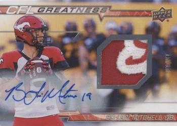 2023 Upper Deck CFL - CFL Greatness Game Patch Auto #CG-BM Bo Levi Mitchell Front