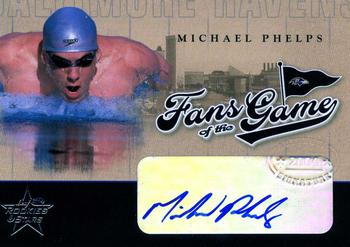 2004 Leaf Rookies & Stars - Fans of the Game Autographs #FG-2 Michael Phelps Front