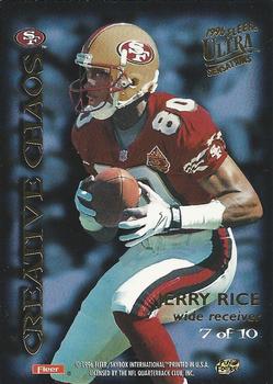 1996 Ultra Sensations - Creative Chaos #7F Jerry Rice / Steve Young Back