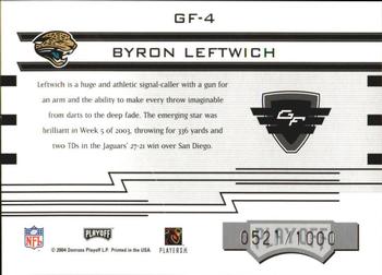 2004 Playoff Absolute Memorabilia - Gridiron Force #GF-4 Byron Leftwich Back
