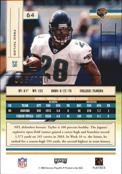2004 Playoff Absolute Memorabilia - Spectrum #64 Fred Taylor Back