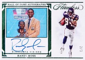 2022 Panini Flawless - Hall of Fame Autographs Emerald #HOF-RM Randy Moss Front