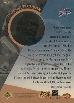 1996 Upper Deck - Proview #PV35 Thurman Thomas Back