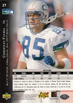 1996 Upper Deck Silver Collection #27 Christian Fauria Back
