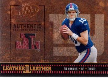 2004 Playoff Hogg Heaven - Leather in Leather #LL-21 Eli Manning Front