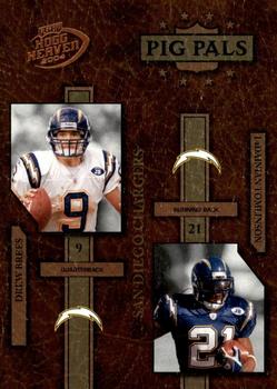 2004 Playoff Hogg Heaven - Pig Pals #PP-25 Drew Brees / LaDainian Tomlinson Front