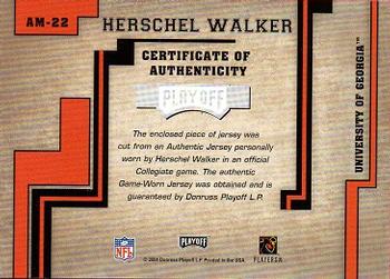 2004 Playoff Honors - Alma Mater Materials #AM-22 Herschel Walker Back