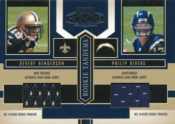 2004 Playoff Honors - Rookie Tandems Jerseys #RT-5 Devery Henderson / Philip Rivers Front
