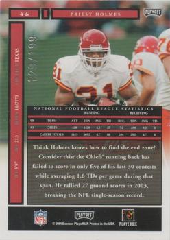 2004 Playoff Honors - X's #46 Priest Holmes Back