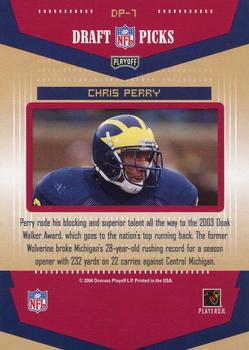 2004 Playoff Prestige - Draft Picks #DP-7 Chris Perry  Back