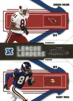 2004 Playoff Prestige - League Leaders #LL-16 Anquan Boldin / Randy Moss Front