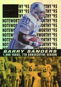 1996 Zenith - Noteworthy '95 #8 Barry Sanders Front