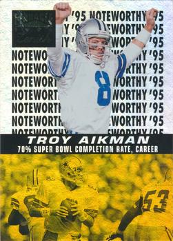 1996 Zenith - Noteworthy '95 #17 Troy Aikman Front