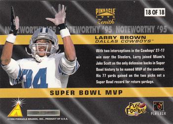 1996 Zenith - Noteworthy '95 #18 Larry Brown Back