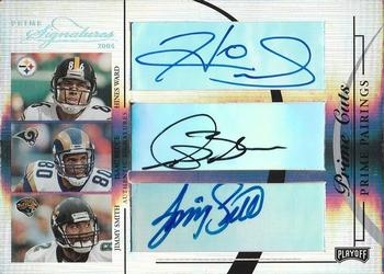 2004 Playoff Prime Signatures - Prime Pairings Autographs Prime Cuts #PP-27 Hines Ward / Kyle Boller / Randall Cunningham / Isaac Bruce / Jimmy Smith / T.J. Duckett Front