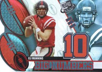 2004 Press Pass - Big Numbers #BN15 Eli Manning  Front