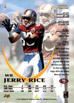 1997 Action Packed #1 Jerry Rice Back