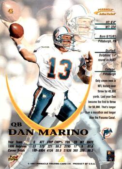 1997 Action Packed #4 Dan Marino Back