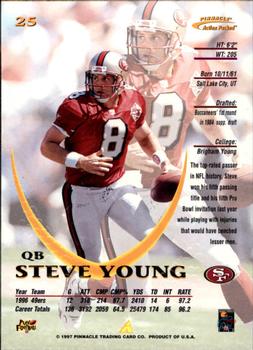 1997 Action Packed #25 Steve Young Back