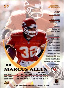 1997 Action Packed #37 Marcus Allen Back