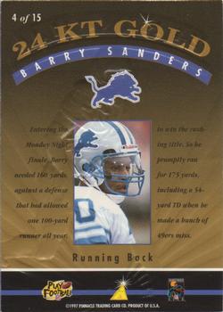 1997 Action Packed - 24K Gold #4 Barry Sanders Back