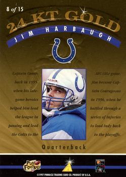 1997 Action Packed - 24K Gold #8 Jim Harbaugh Back